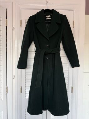 Whistles Dark Green Alexandra Wool Blend Coat